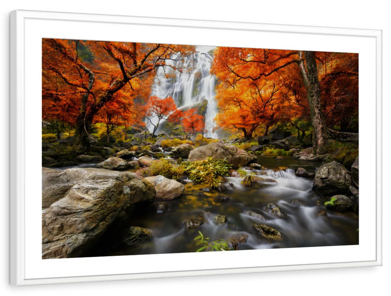 Stunning Autumn Waterfall Wall Art