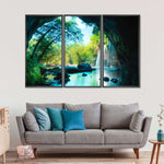 Thai Cave Waterfall Wall Art