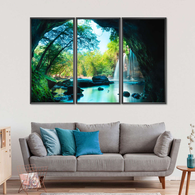 Thai Cave Waterfall Wall Art