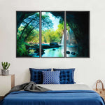 Thai Cave Waterfall Wall Art
