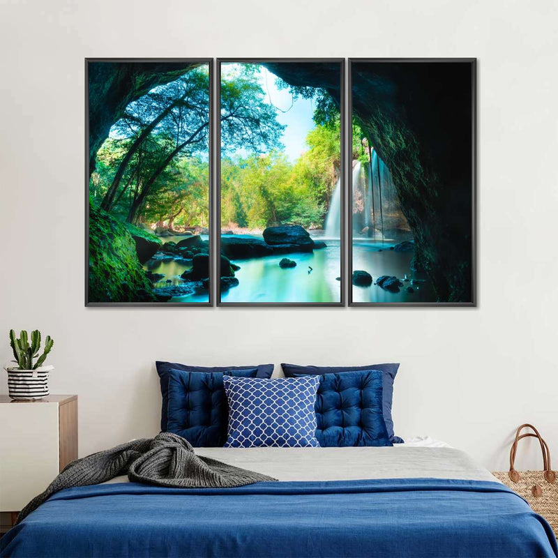 Thai Cave Waterfall Wall Art