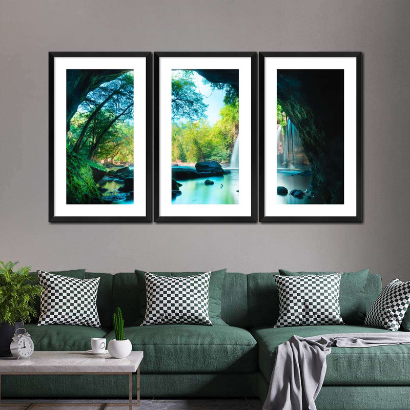 Thai Cave Waterfall Wall Art
