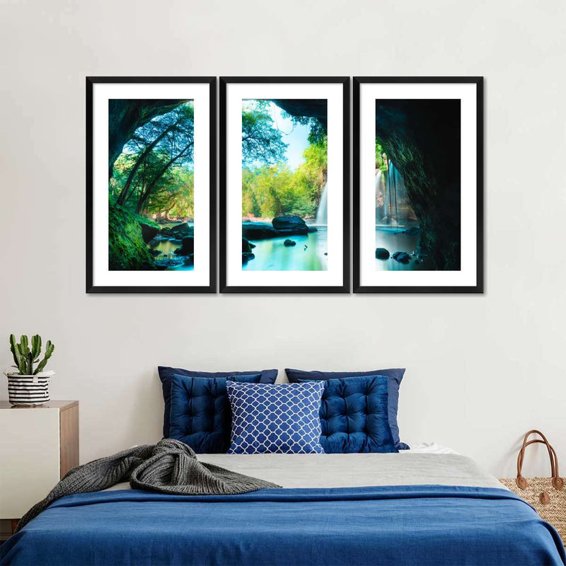 Thai Cave Waterfall Wall Art