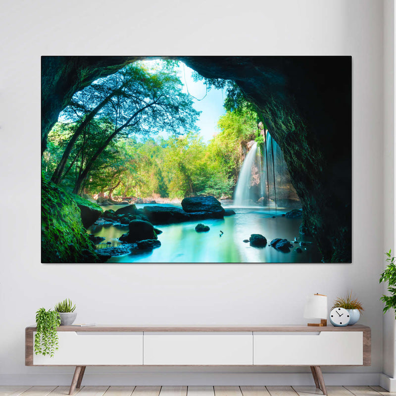 Thai Cave Waterfall Wall Art