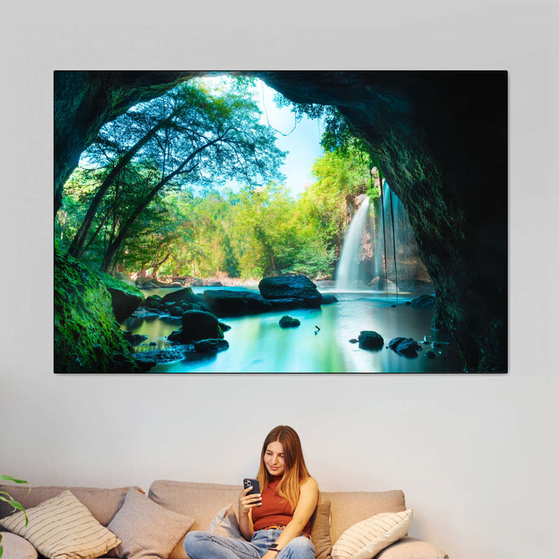 Thai Cave Waterfall Wall Art