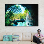 Thai Cave Waterfall Wall Art