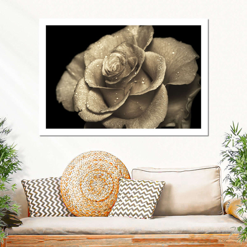 Retro Rose Wall Art
