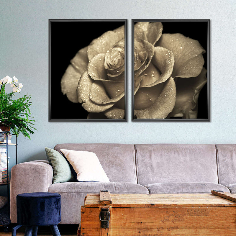 Retro Rose Wall Art