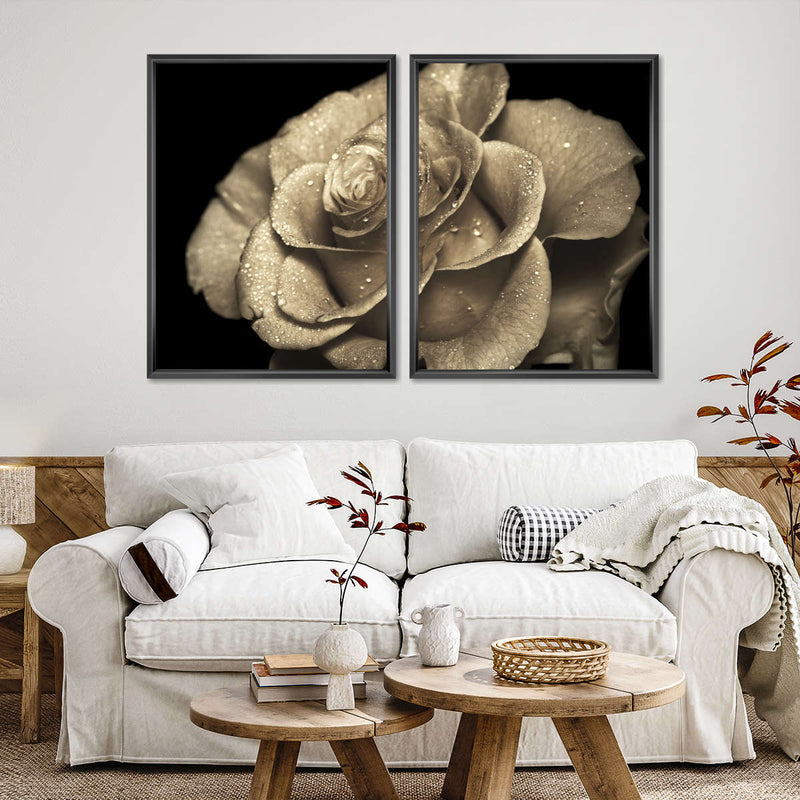 Retro Rose Wall Art
