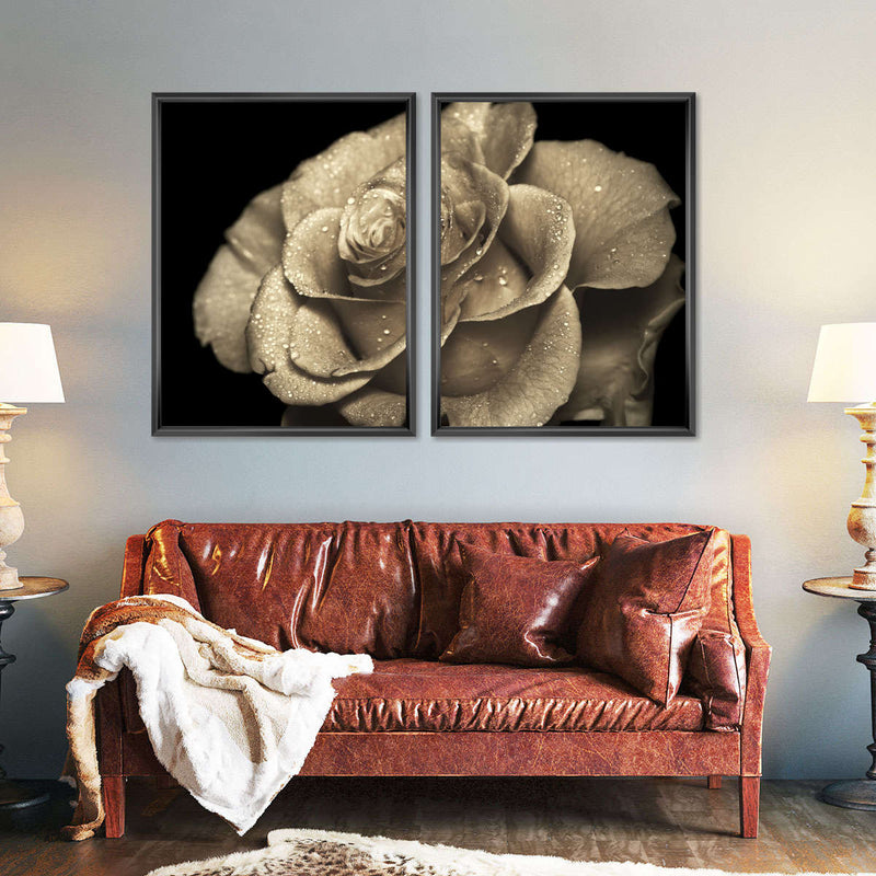 Retro Rose Wall Art