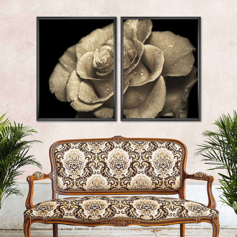 Retro Rose Wall Art
