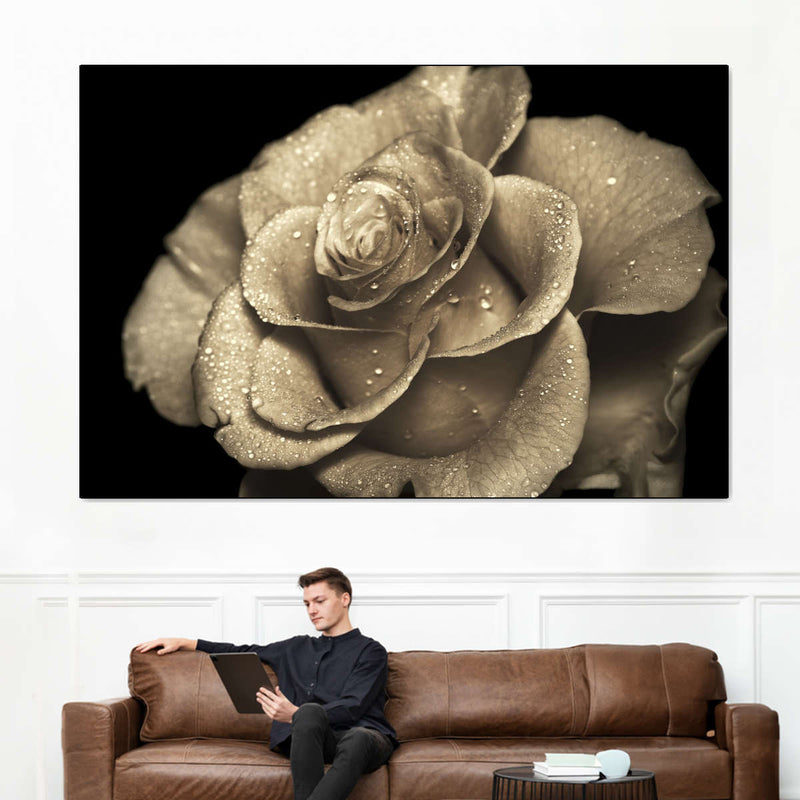 Retro Rose Wall Art