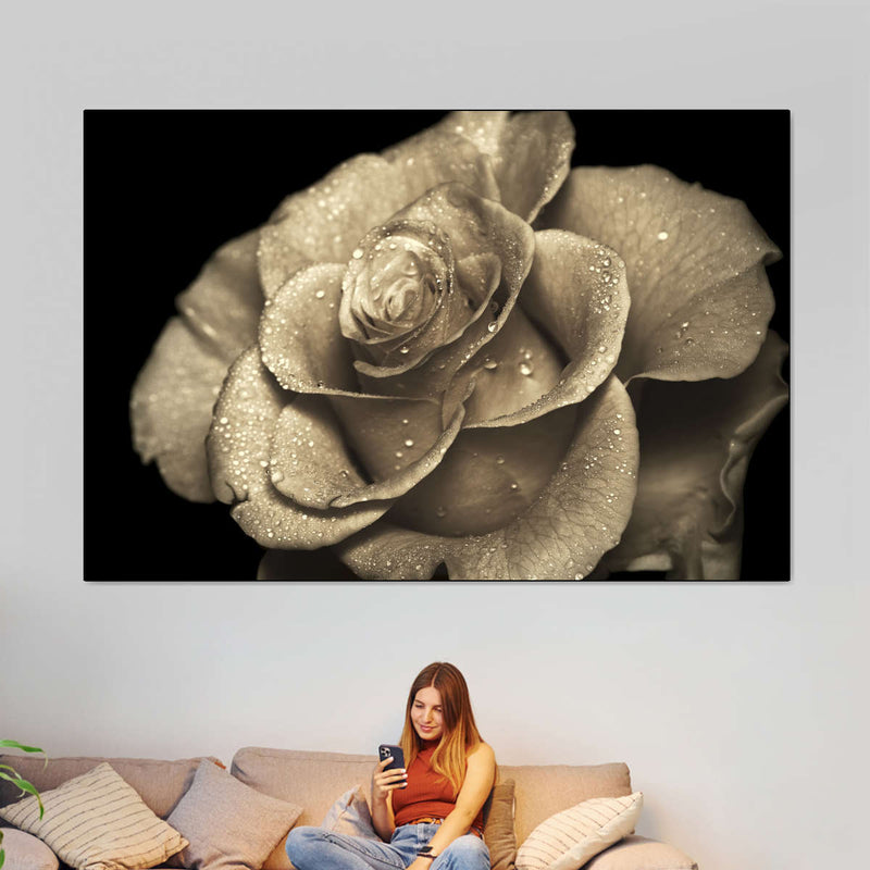 Retro Rose Wall Art