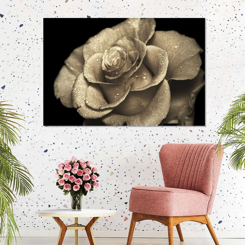 Retro Rose Wall Art