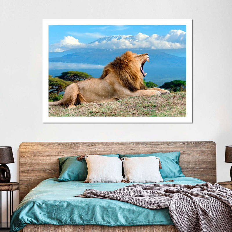 Roaring Safari Lion Wall Art