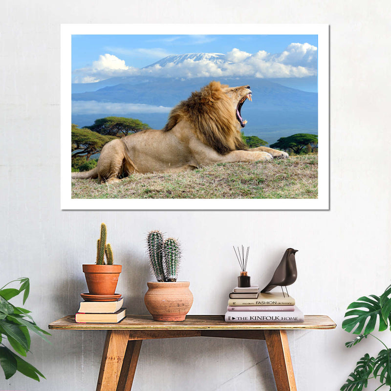 Roaring Safari Lion Wall Art
