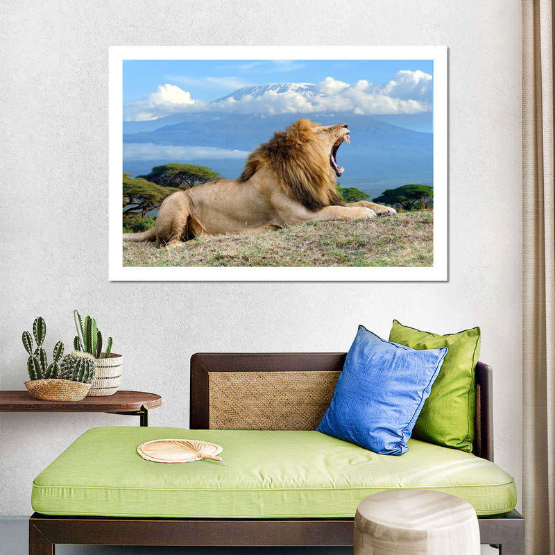 Roaring Safari Lion Wall Art