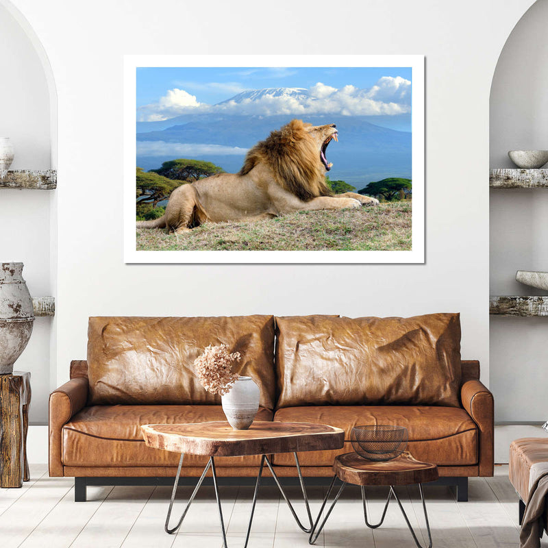 Roaring Safari Lion Wall Art