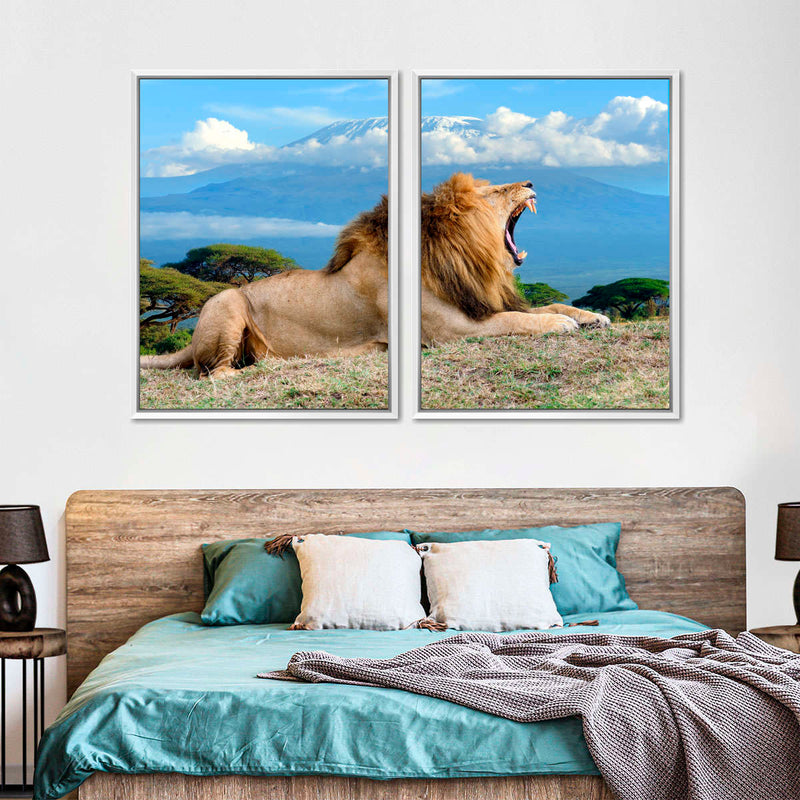 Roaring Safari Lion Wall Art