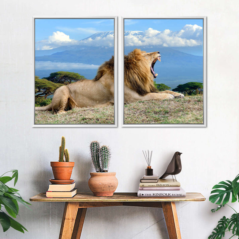 Roaring Safari Lion Wall Art