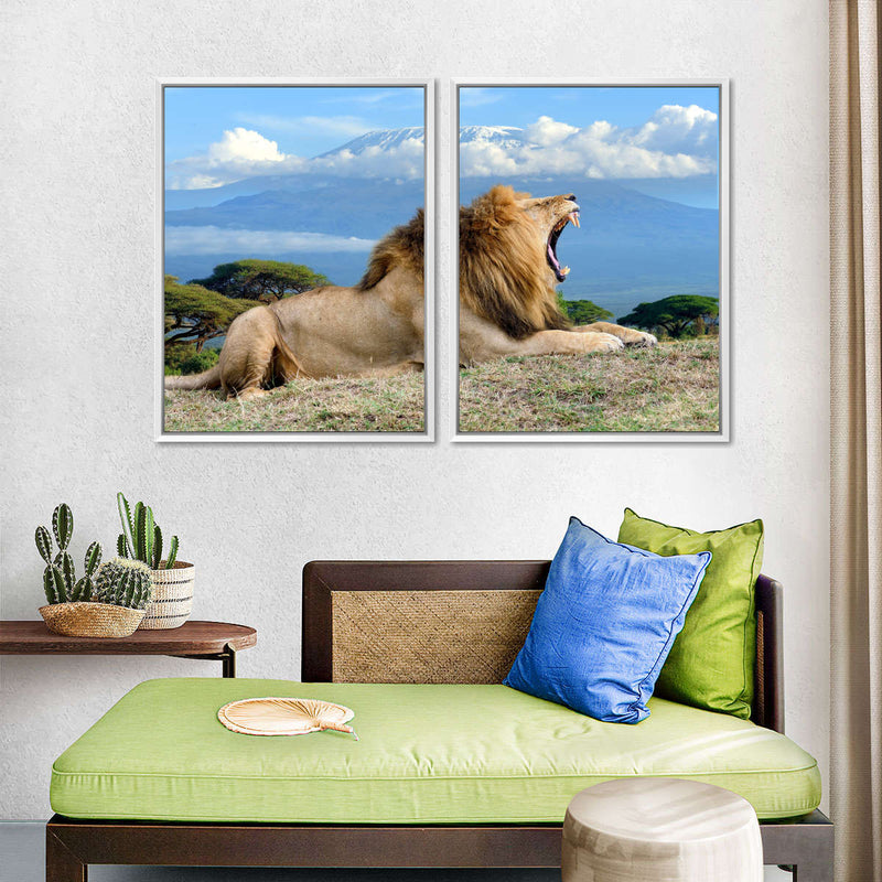Roaring Safari Lion Wall Art