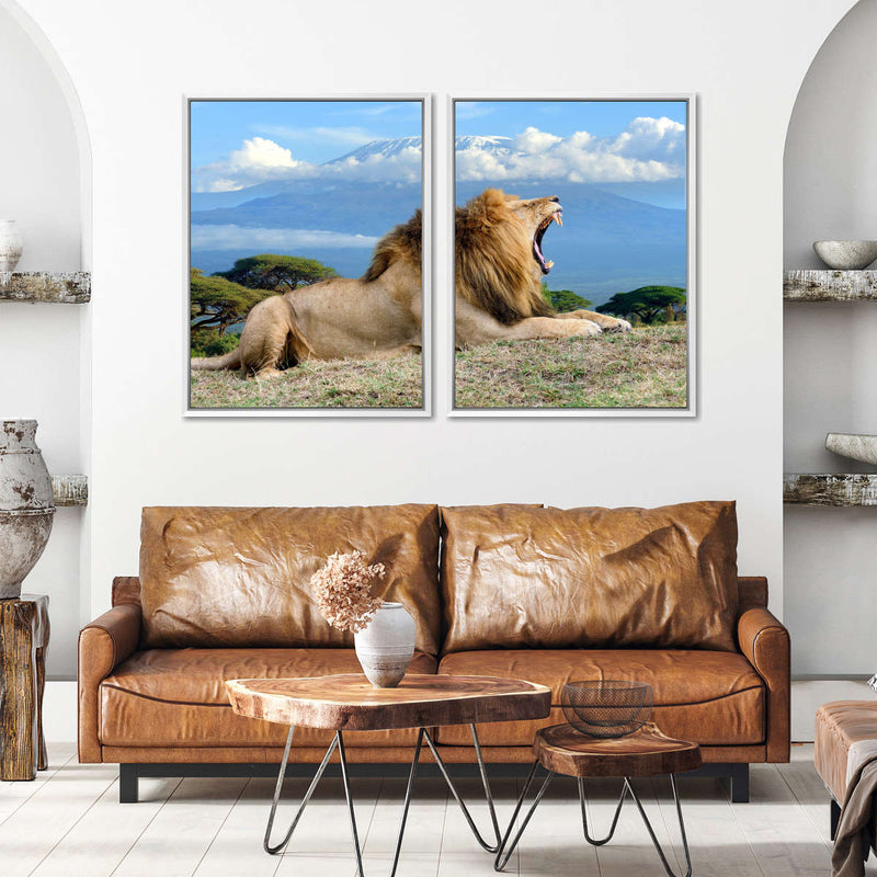 Roaring Safari Lion Wall Art