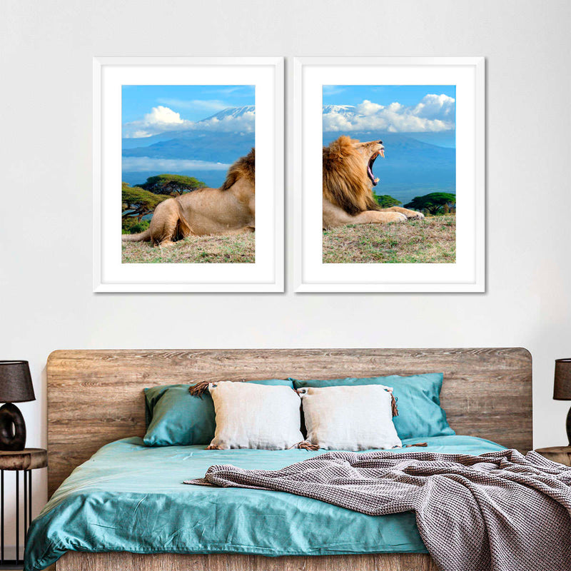 Roaring Safari Lion Wall Art