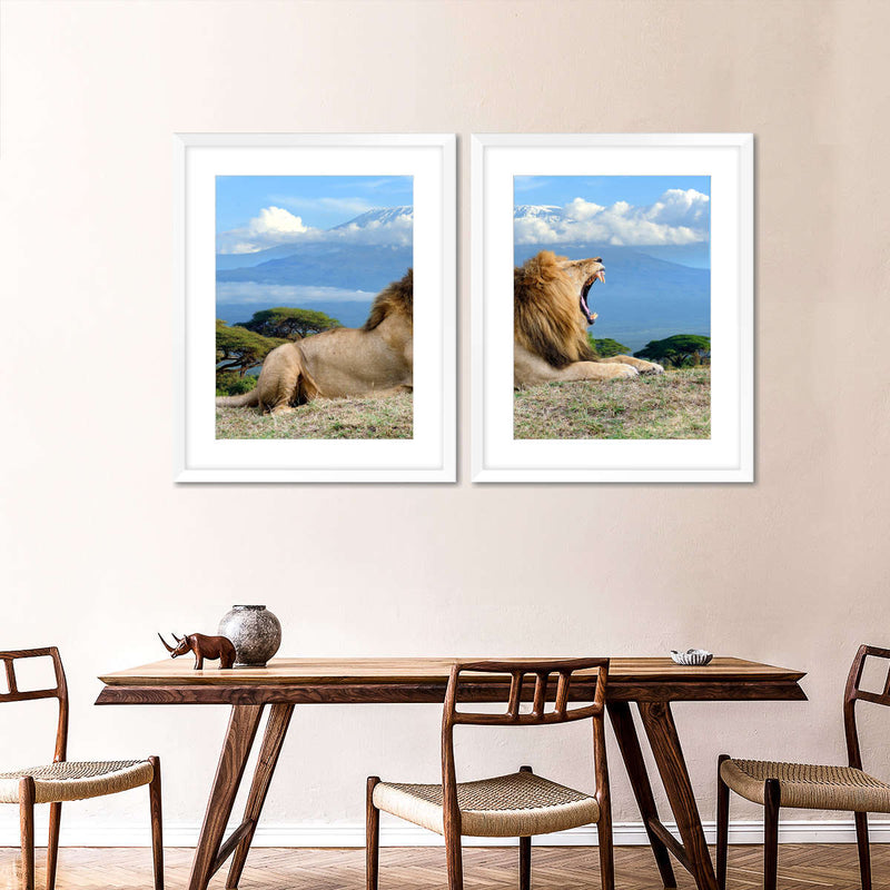 Roaring Safari Lion Wall Art