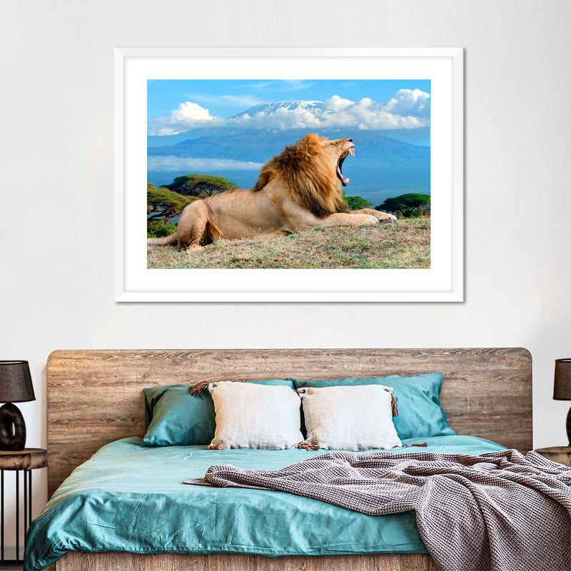 Roaring Safari Lion Wall Art