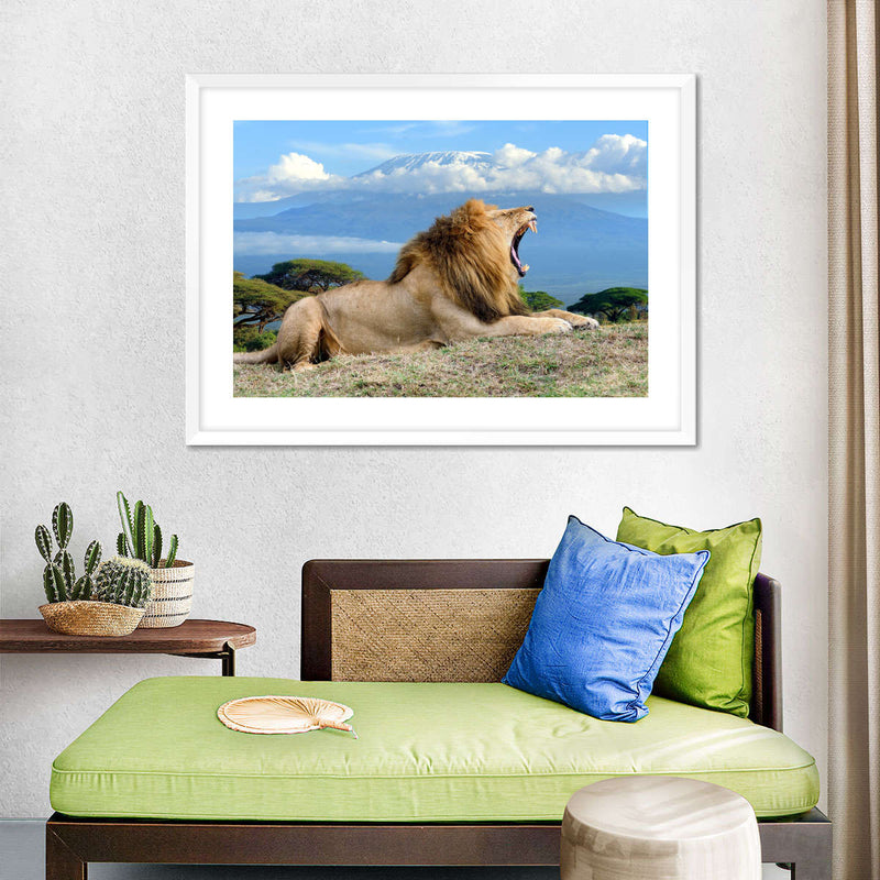 Roaring Safari Lion Wall Art