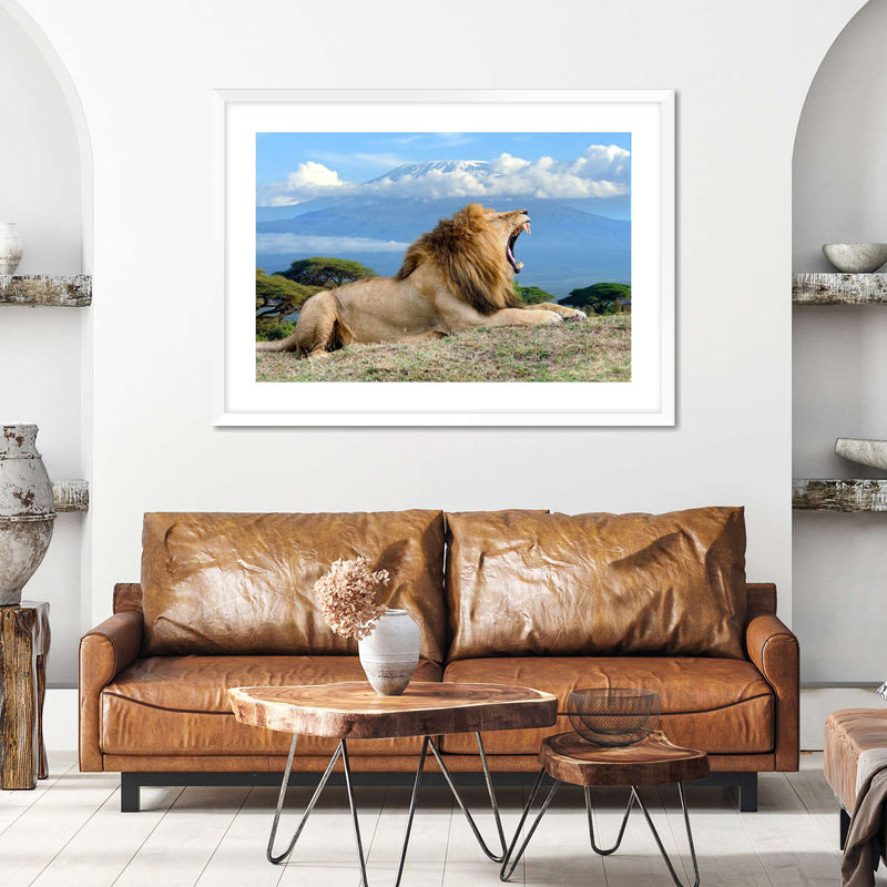 Roaring Safari Lion Wall Art