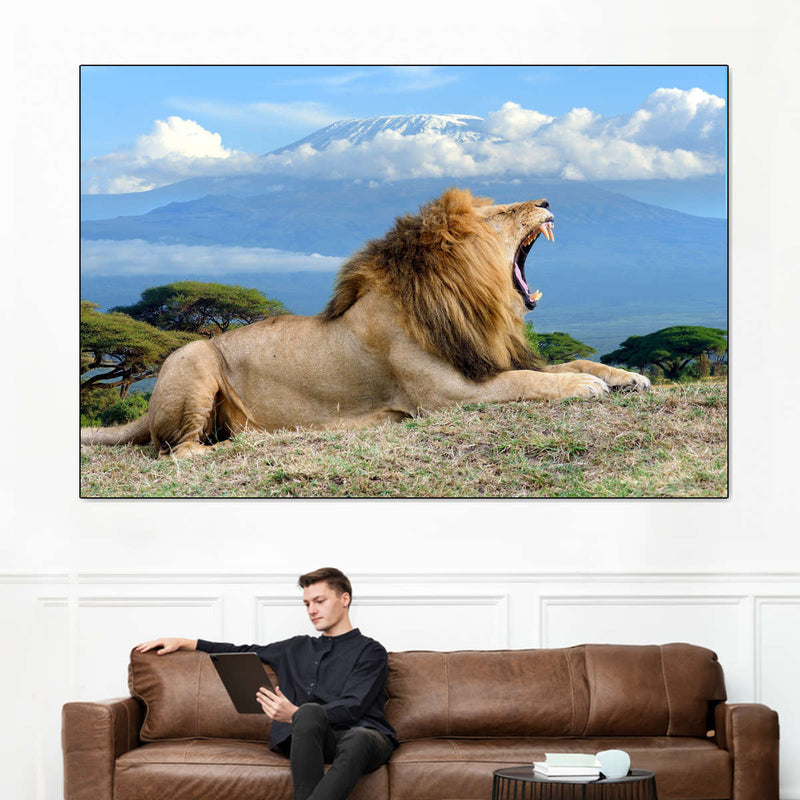 Roaring Safari Lion Wall Art