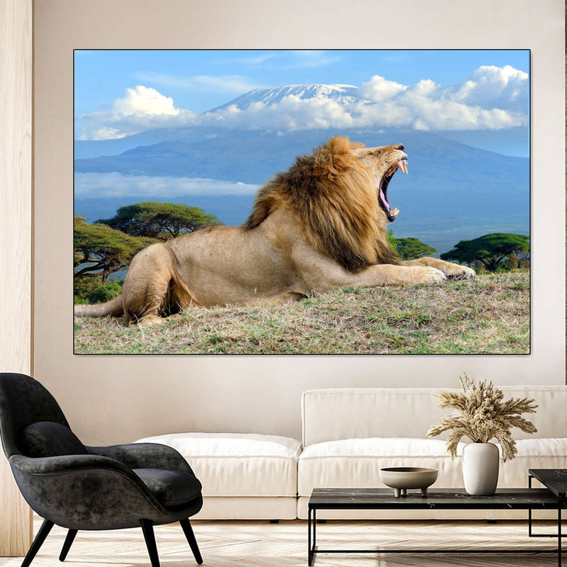 Roaring Safari Lion Wall Art