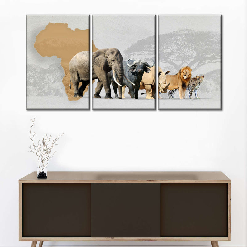 Iconic Safari Animals Wall Art