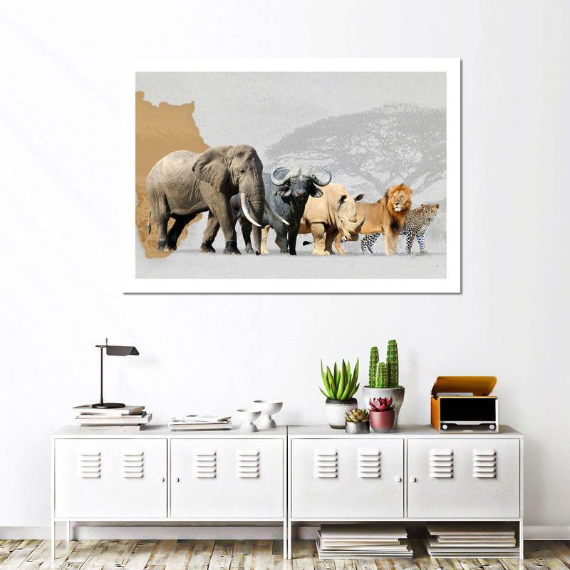 Iconic Safari Animals Wall Art