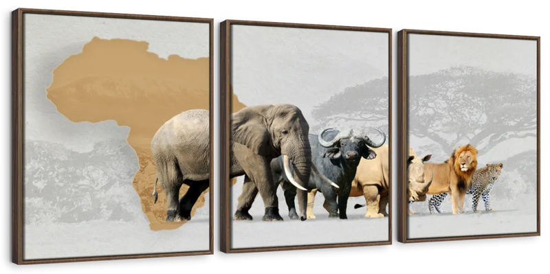 Iconic Safari Animals Wall Art