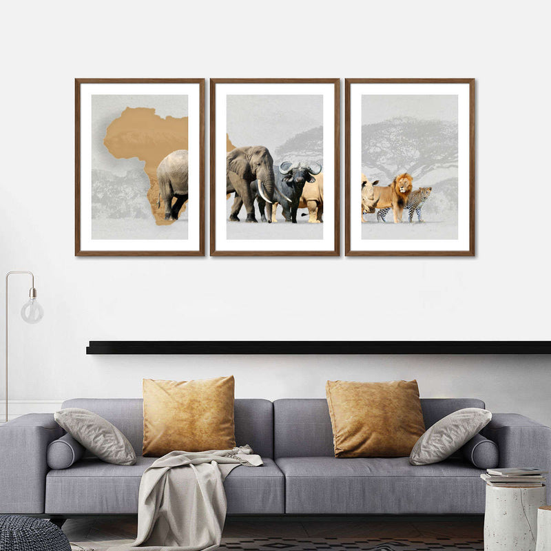 Iconic Safari Animals Wall Art