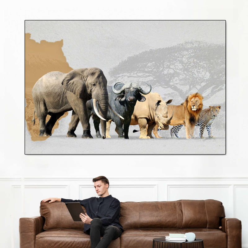 Iconic Safari Animals Wall Art