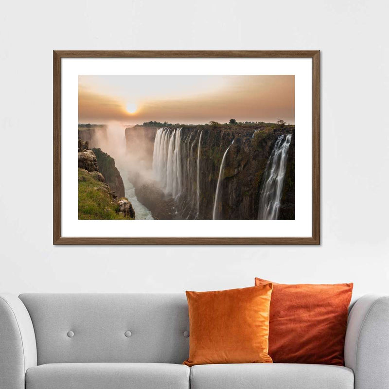 Victoria Falls Sunset Wall Art