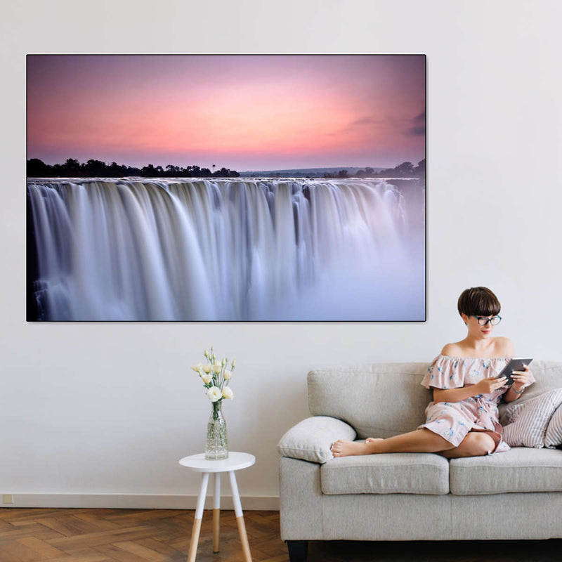 Sunset At Victoria Falls Wall Art