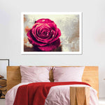 Textured Grunge Rose Wall Art