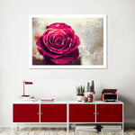 Textured Grunge Rose Wall Art