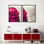 Textured Grunge Rose Wall Art