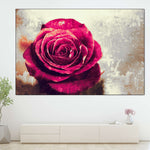 Textured Grunge Rose Wall Art