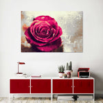 Textured Grunge Rose Wall Art