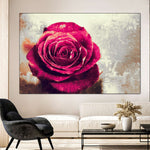 Textured Grunge Rose Wall Art