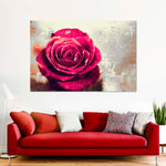 Textured Grunge Rose Wall Art