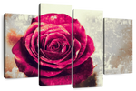 Textured Grunge Rose Wall Art