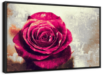 Textured Grunge Rose Wall Art