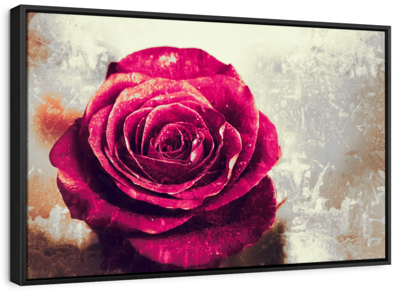 Textured Grunge Rose Wall Art